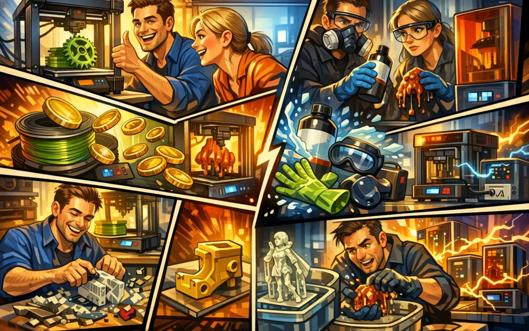 Hvad koster det at vælge forkert? FDM vs SLA 3D print pris